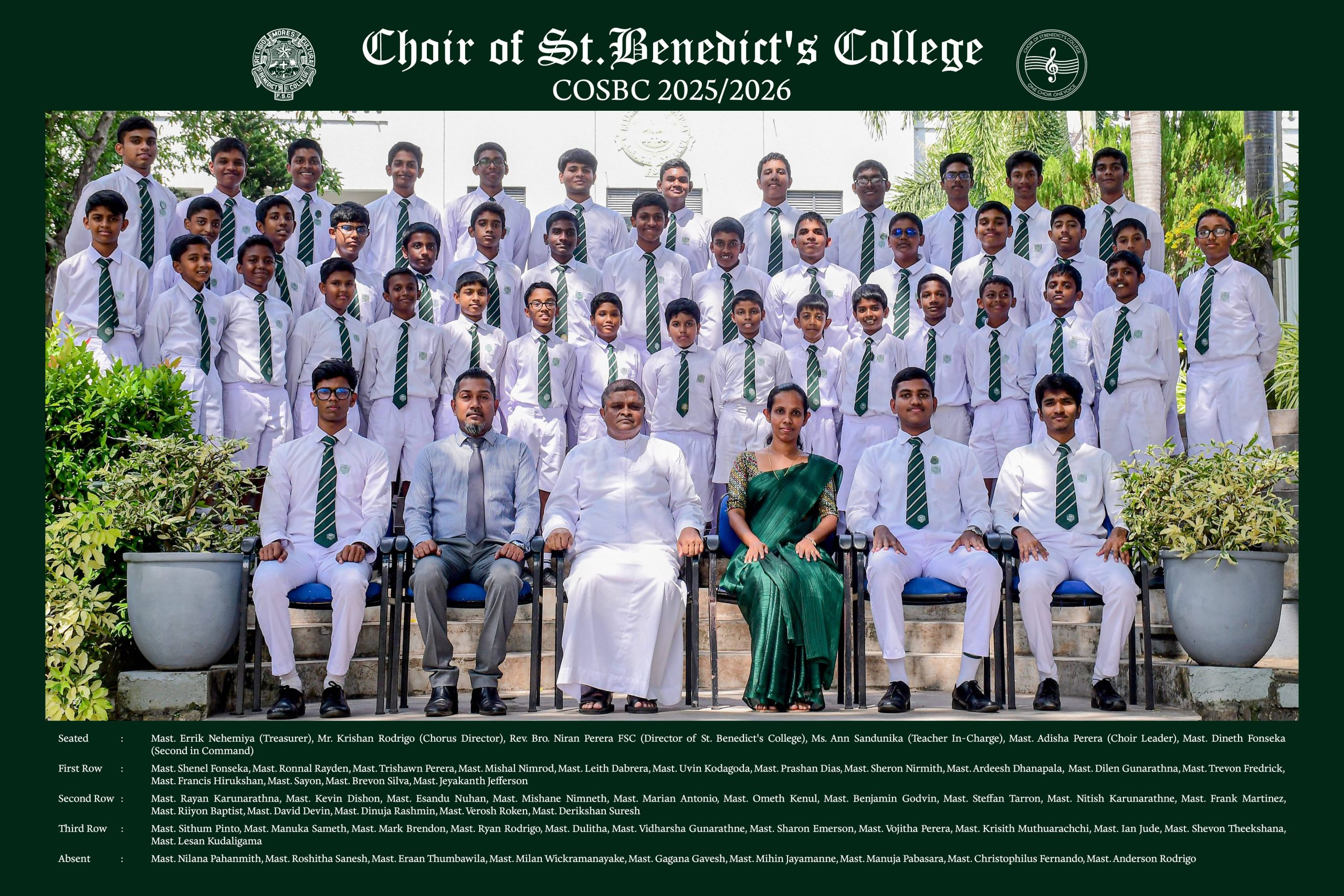 Choir of St. Benedict's College 2025/2026 Group Photo